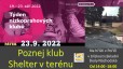 Poznej klub Shelter v terénu
