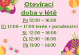 Otevírací doba v létě